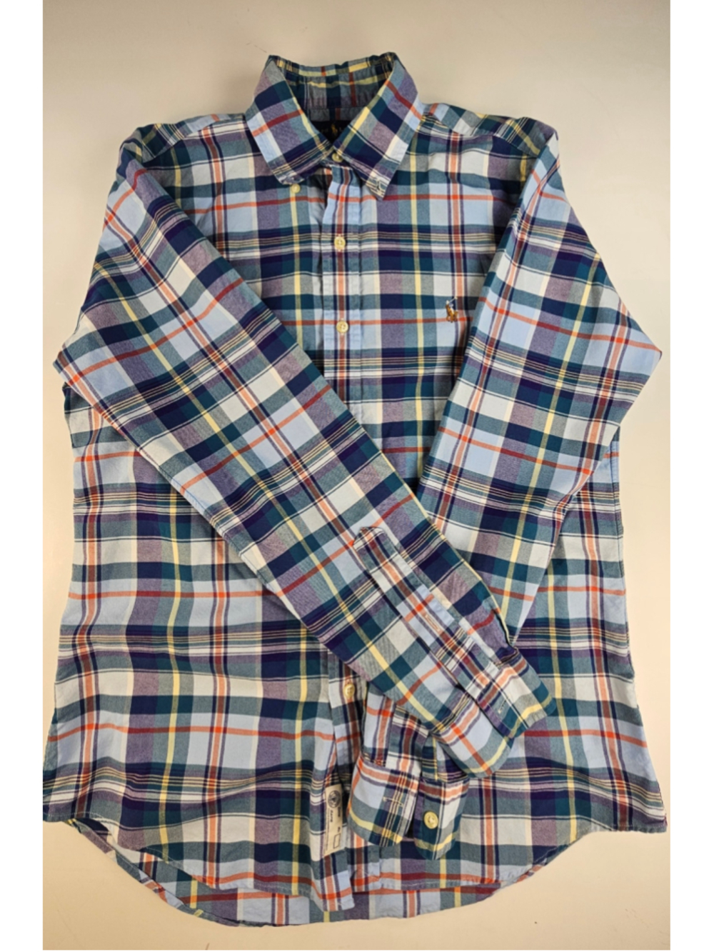 Polo Ralph Lauren Men's Small Classic Fit Plaid Button Down Shirt Multicolor